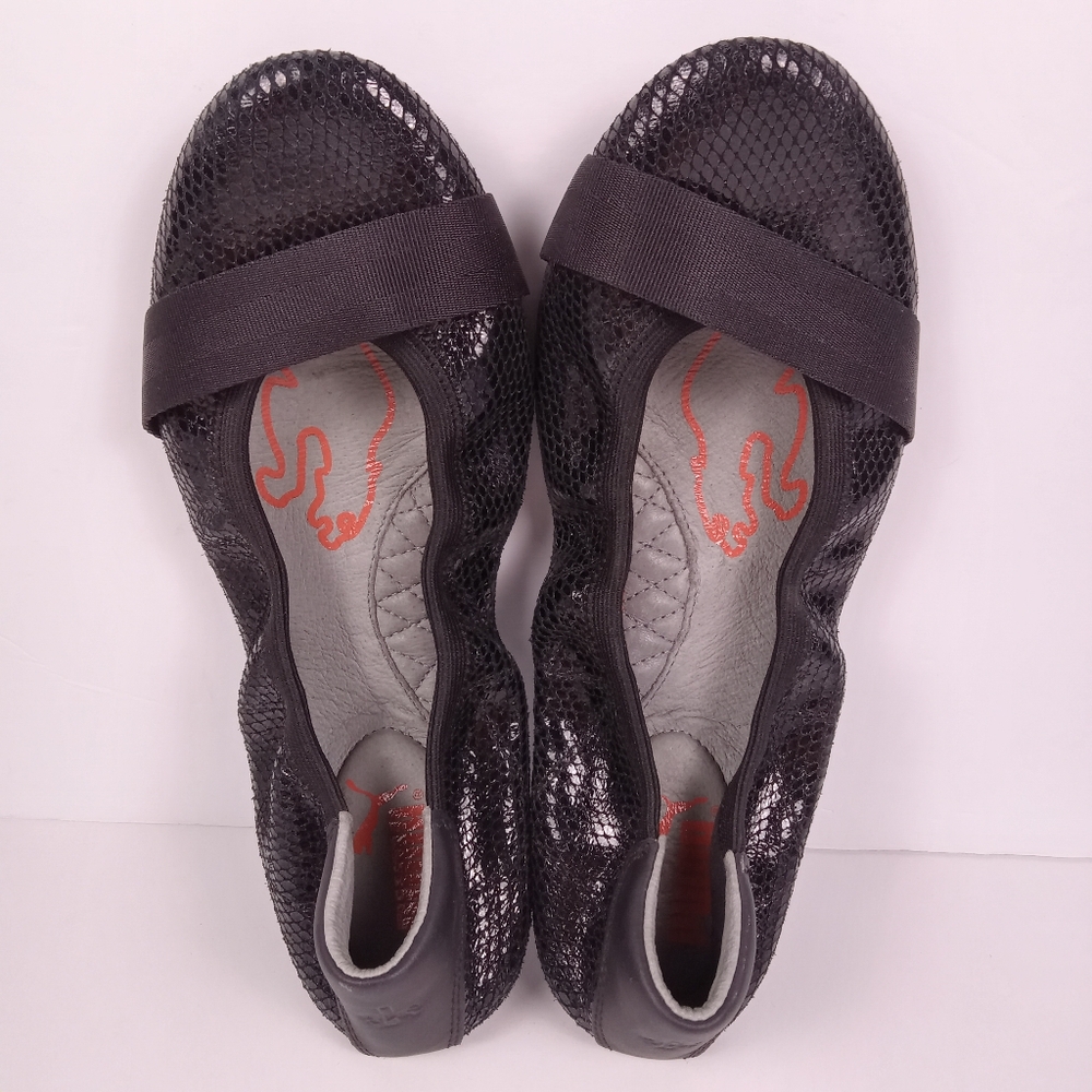 Puma Rhythm Shine Black Python Snake Texture Ball… - image 6
